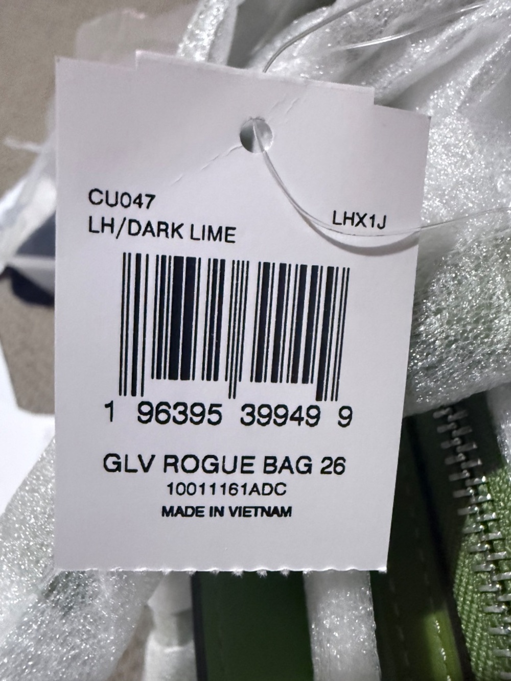 Brand NWT Coach Rogue Bag 26 in dark lime - Picture 6 of 6